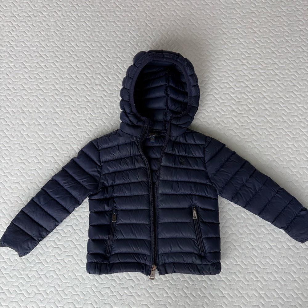 Polo by Ralph Lauren Navy Quilted Hooded Jacket 3T